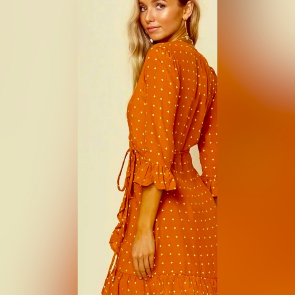 50. Faithful The Brand Carmel Wrap Dress Sz 6 / Medium